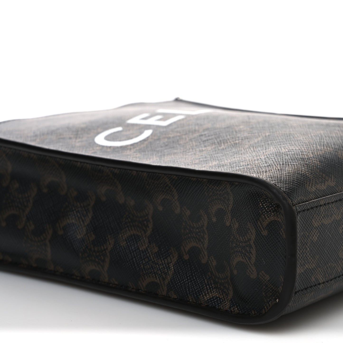 Triomphe Canvas Calfskin Mini Vertical Cabas Tan