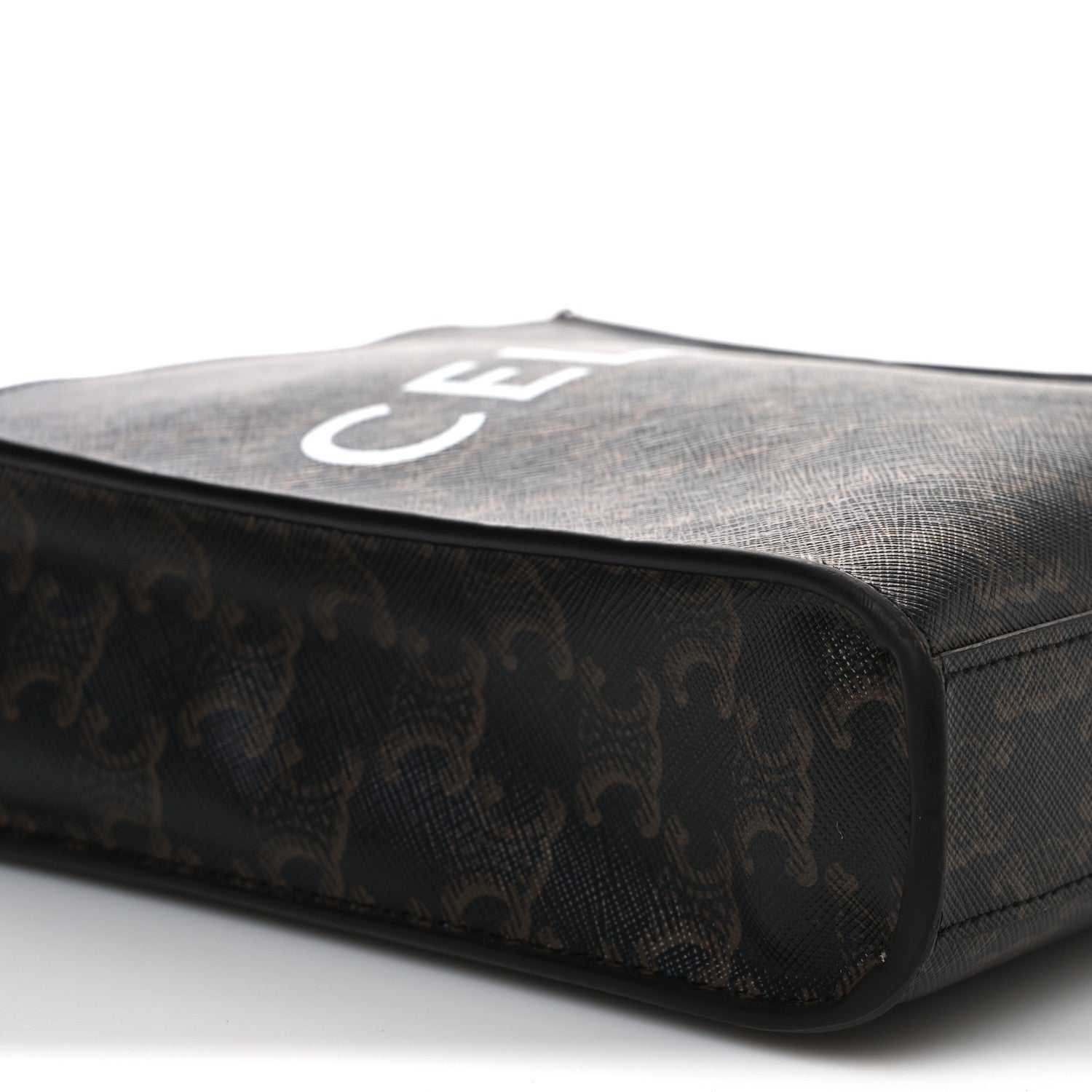 Celine Triomphe Canvas Calfskin Mini Vertical Cabas Tan 7 of 8