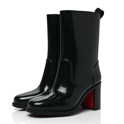 Christian Louboutin Recycled PVC Calfskin Loubirain 70 Boots 38 Black 3 of 6
