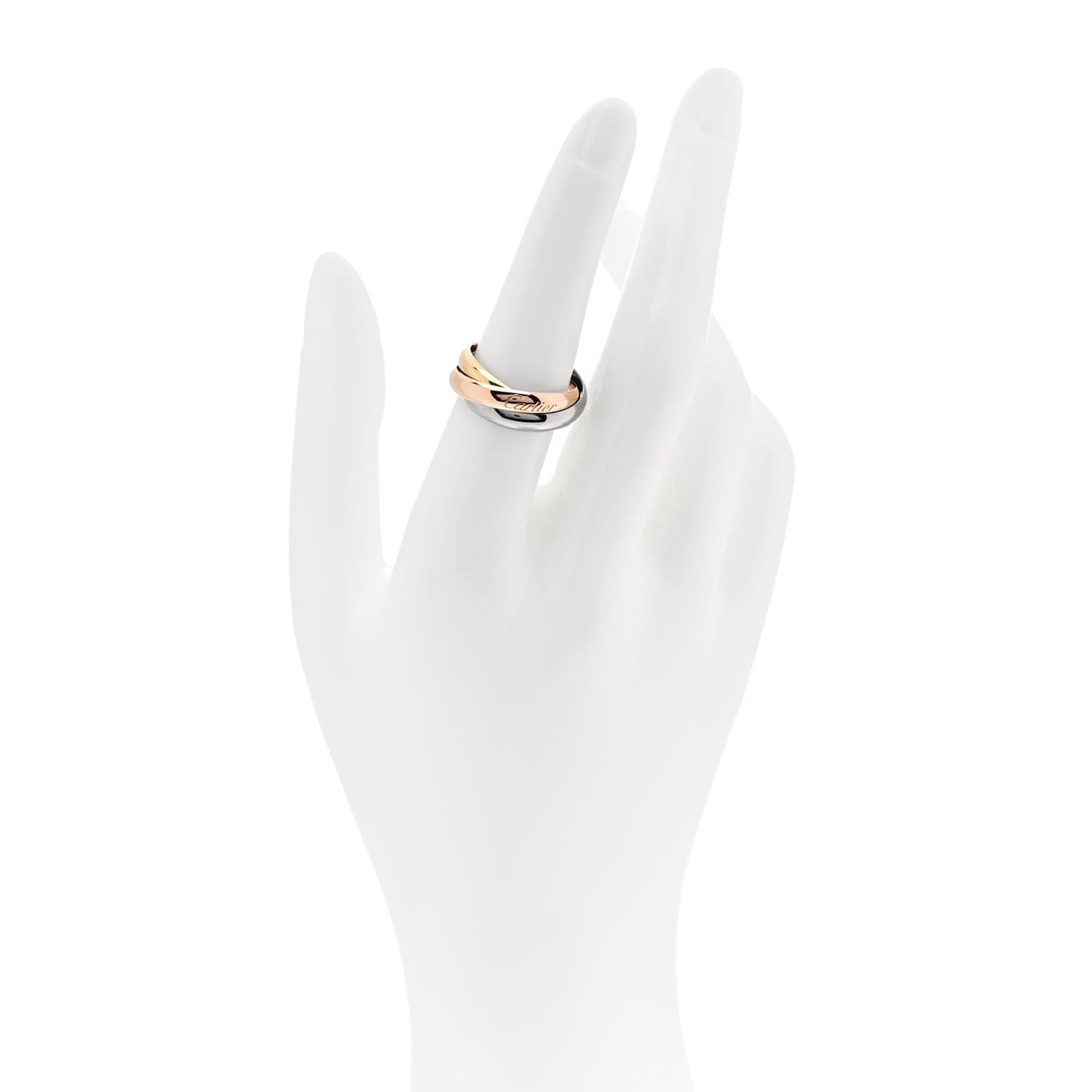 18K Pink Yellow White Gold Small Trinity Ring 54 7