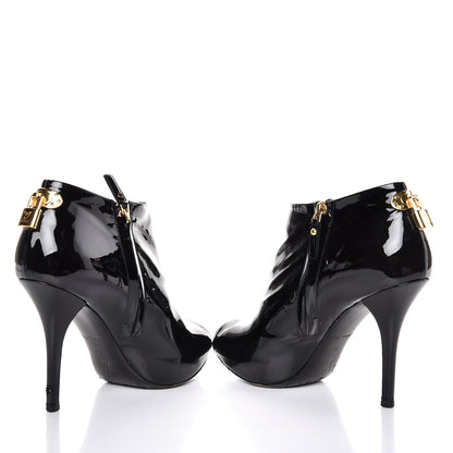 Louis Vuitton Patent Oh Really Ankle Boots 36 Black 5 of 12