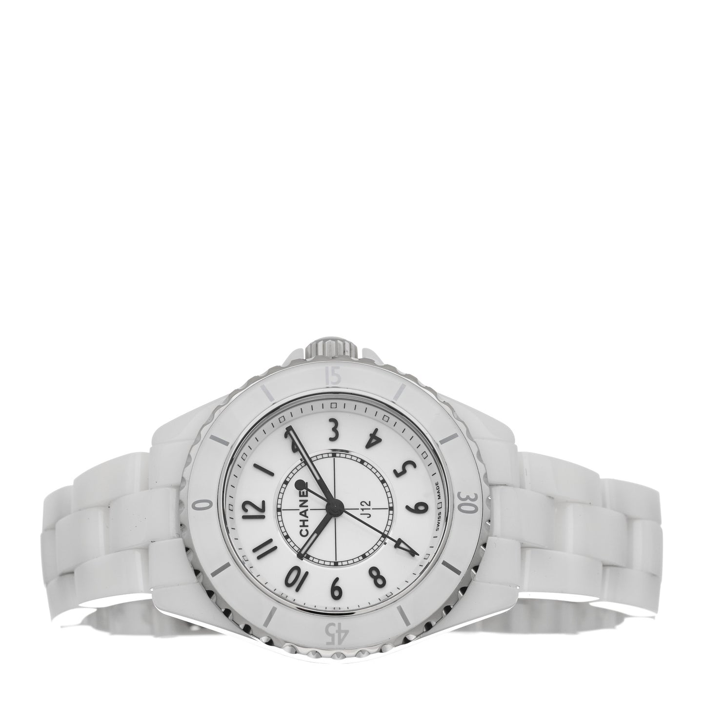 Stainless Steel Ceramic 33mm J12 Quartz Watch White