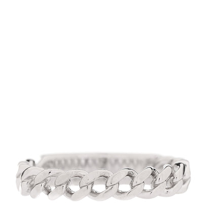 Tiffany 18K White Gold Diamond Micro Link Ring 49 4.75 3 of 5