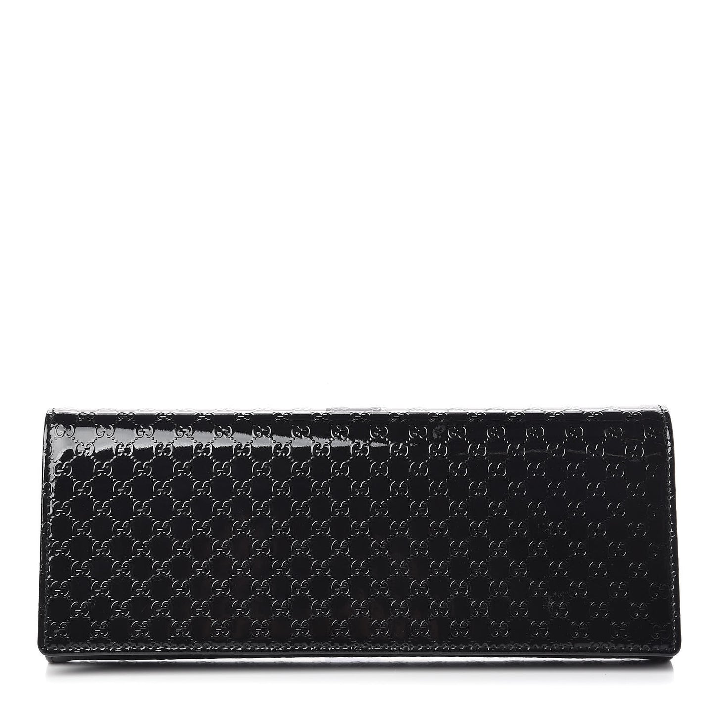 Patent Microguccissima Small Broadway Clutch Black