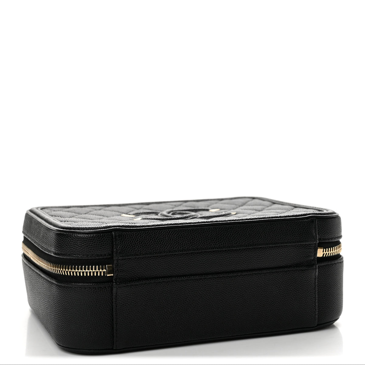 Chanel Caviar Quilted Medium CC Filigree Vanity Case Black 4 of 14