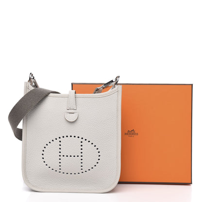 Hermes Taurillon Clemence Amazone Evelyne TPM Gris Perle Etain 9 of 9