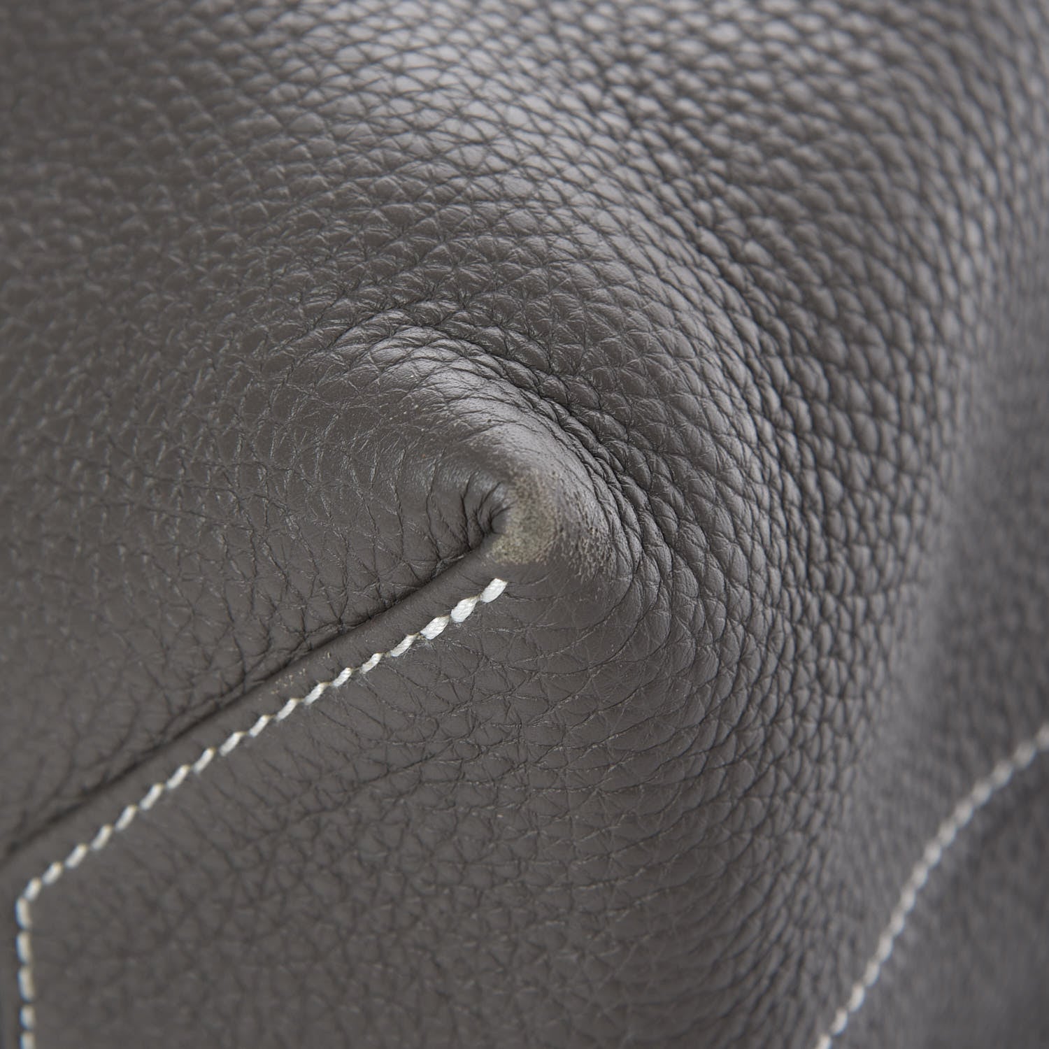 Hermes Taurillon Clemence Double Sens 36 Reversible Tote Etain Beton 12 of 17