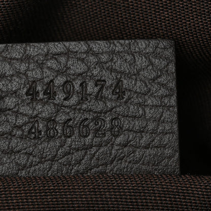 Gucci Monogram Dollar Calfskin Belt Bag Beige Ebony Testa di Moro Marrone Scuro 7 of 12