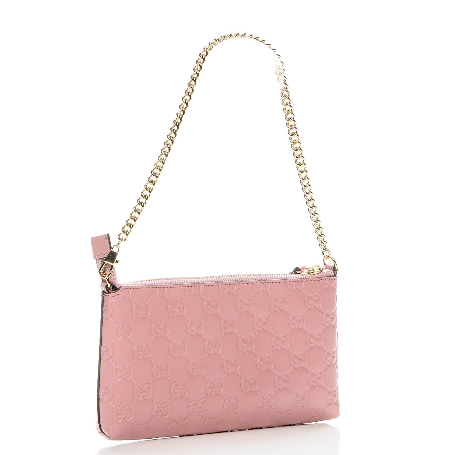 Gucci Guccissima Signature Wrist Wallet Rose Baby Candy 3 of 7