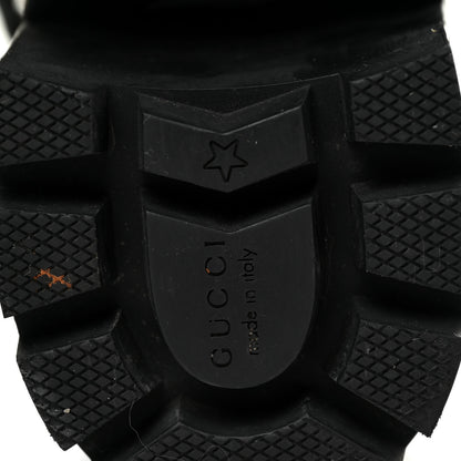 Gucci Covered Wool GG Monogram Womens Lace Up Combat Ankle Boots 38 Beige Ebony Black 22 of 36