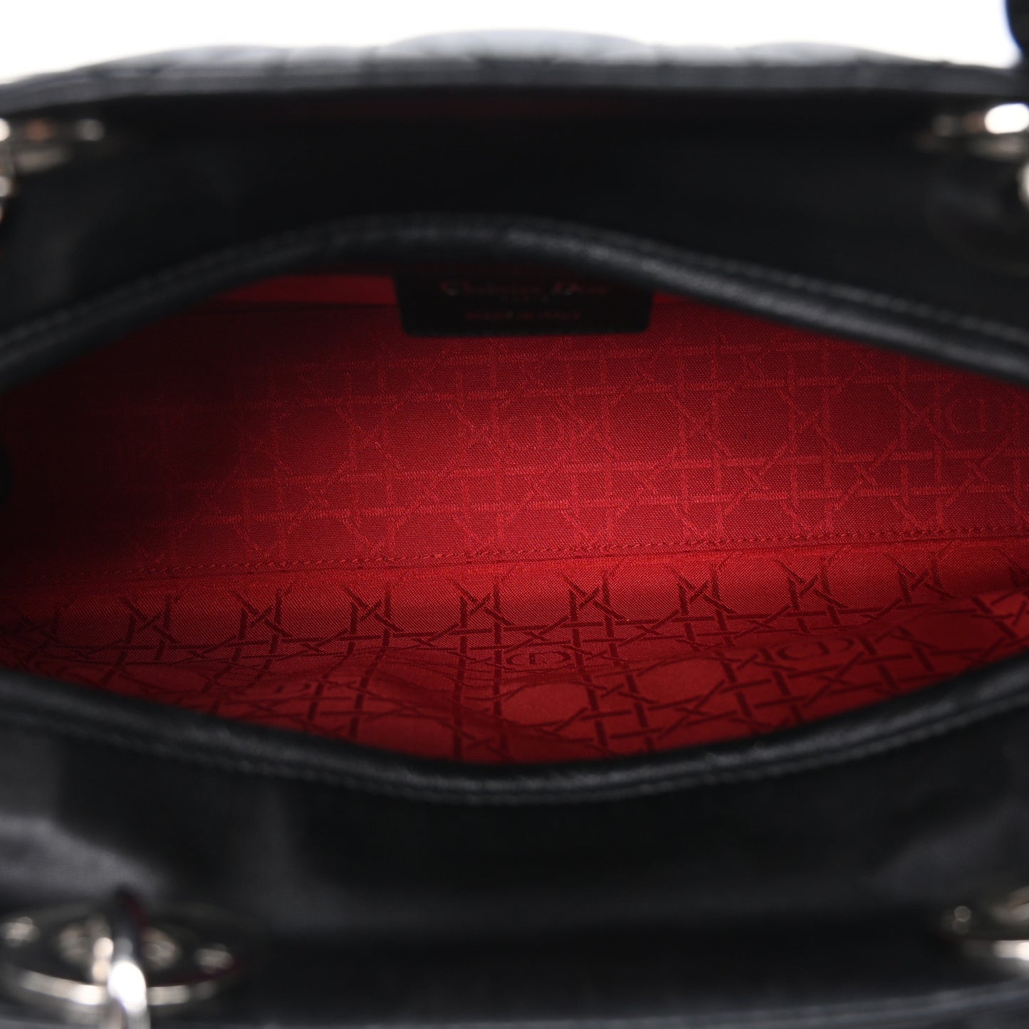 Lambskin Cannage Large Lady Dior Black