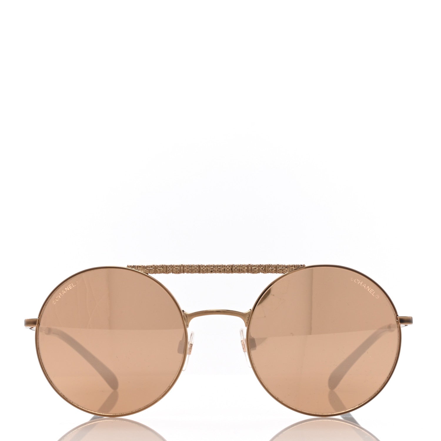 Chanel Metal Winter Round Sunglasses 4232 Gold 2 of 8