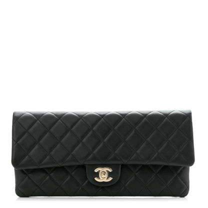 Chanel Lambskin Quilted Flap Clutch Black 1 of 12