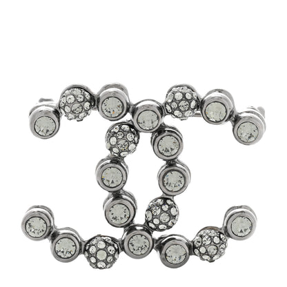Chanel Ruthenium Crystal CC Brooch 1 of 4