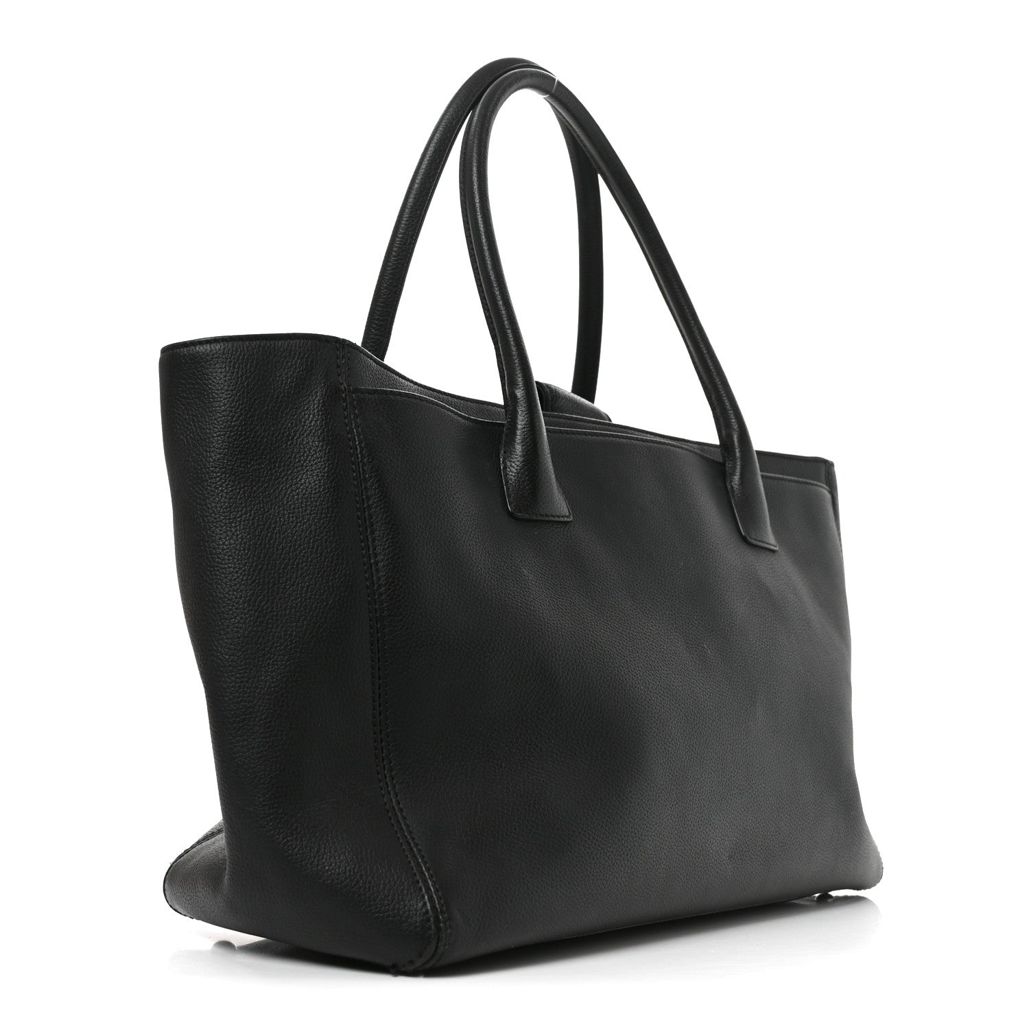 Chanel Calfskin Cerf Executive Shopper Tote Black 3 of 11