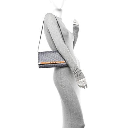 Goyard Goyardine Monte Carlo Bois Clutch With Strap Gray 2 of 9