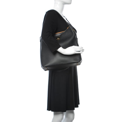 MCM Grained Calfskin Large Milla Hobo Black 2 of 9