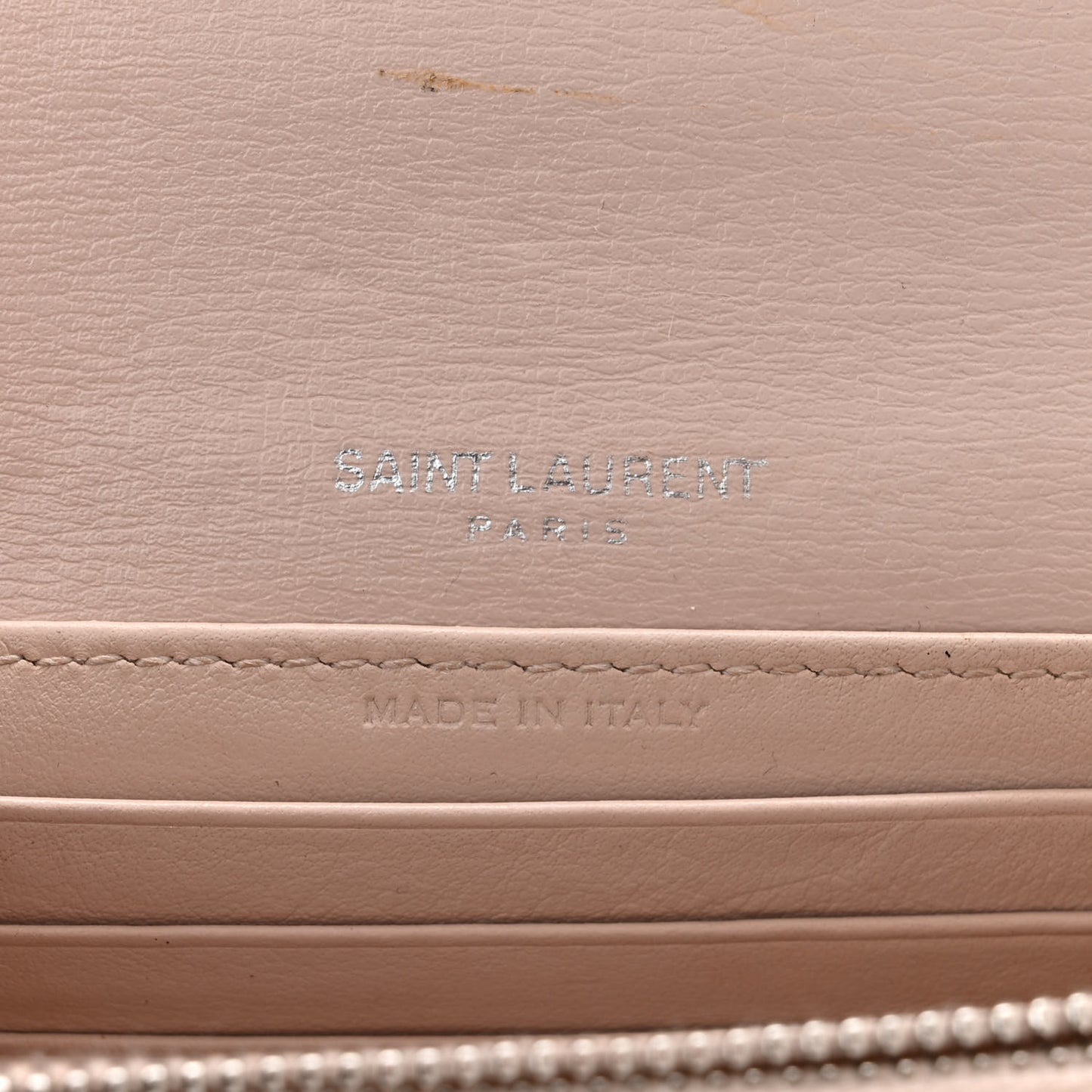 Calfskin Monogram Sunset Chain Wallet Light Pink