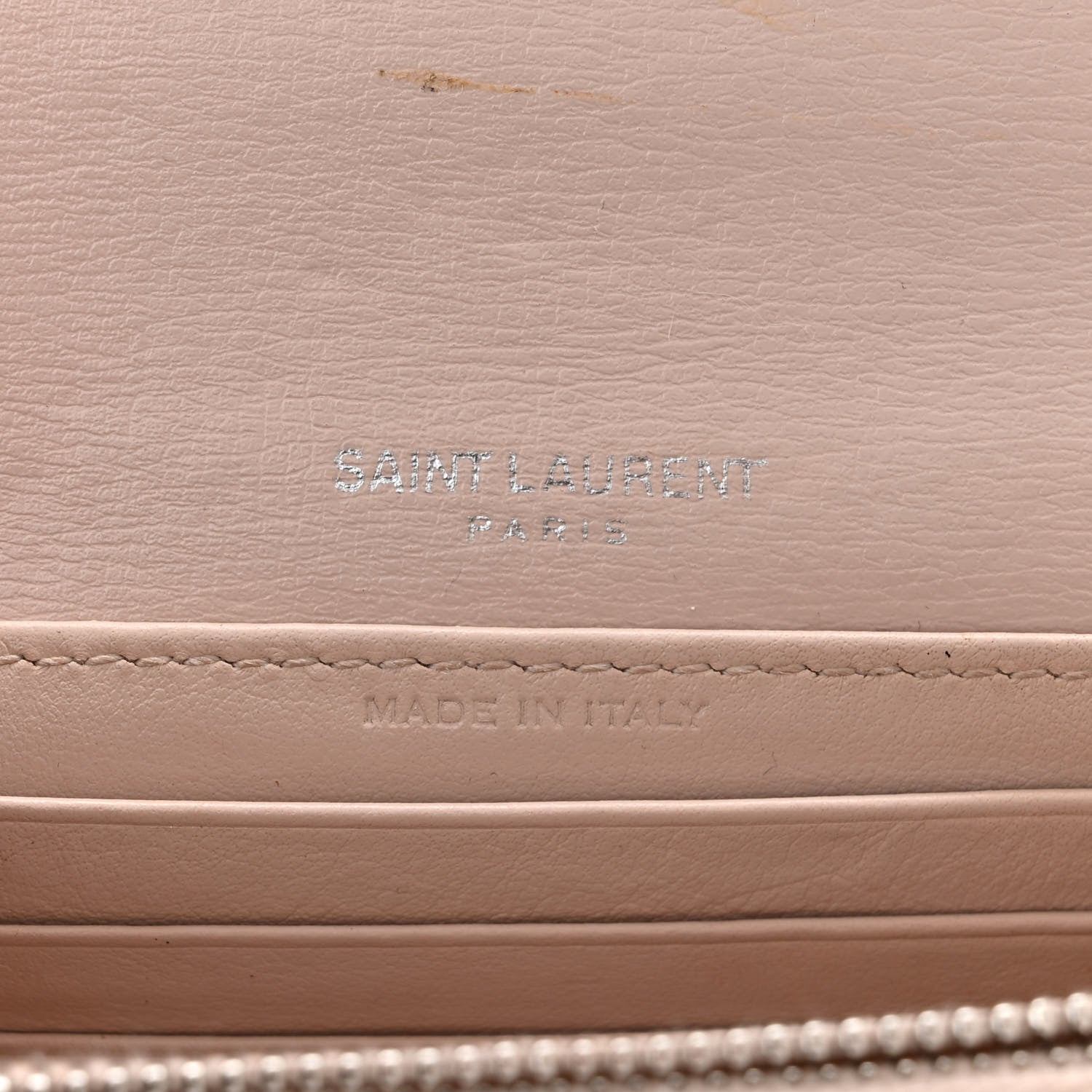 Saint Laurent Calfskin Monogram Sunset Chain Wallet Light Pink 6 of 17