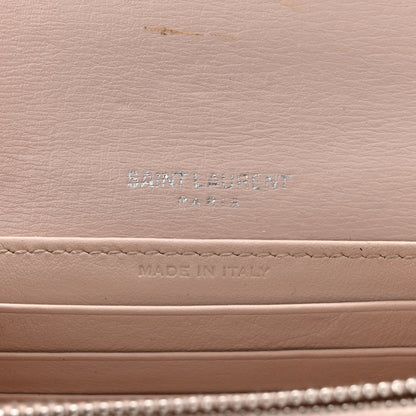Saint Laurent Calfskin Monogram Sunset Chain Wallet Light Pink 6 of 17