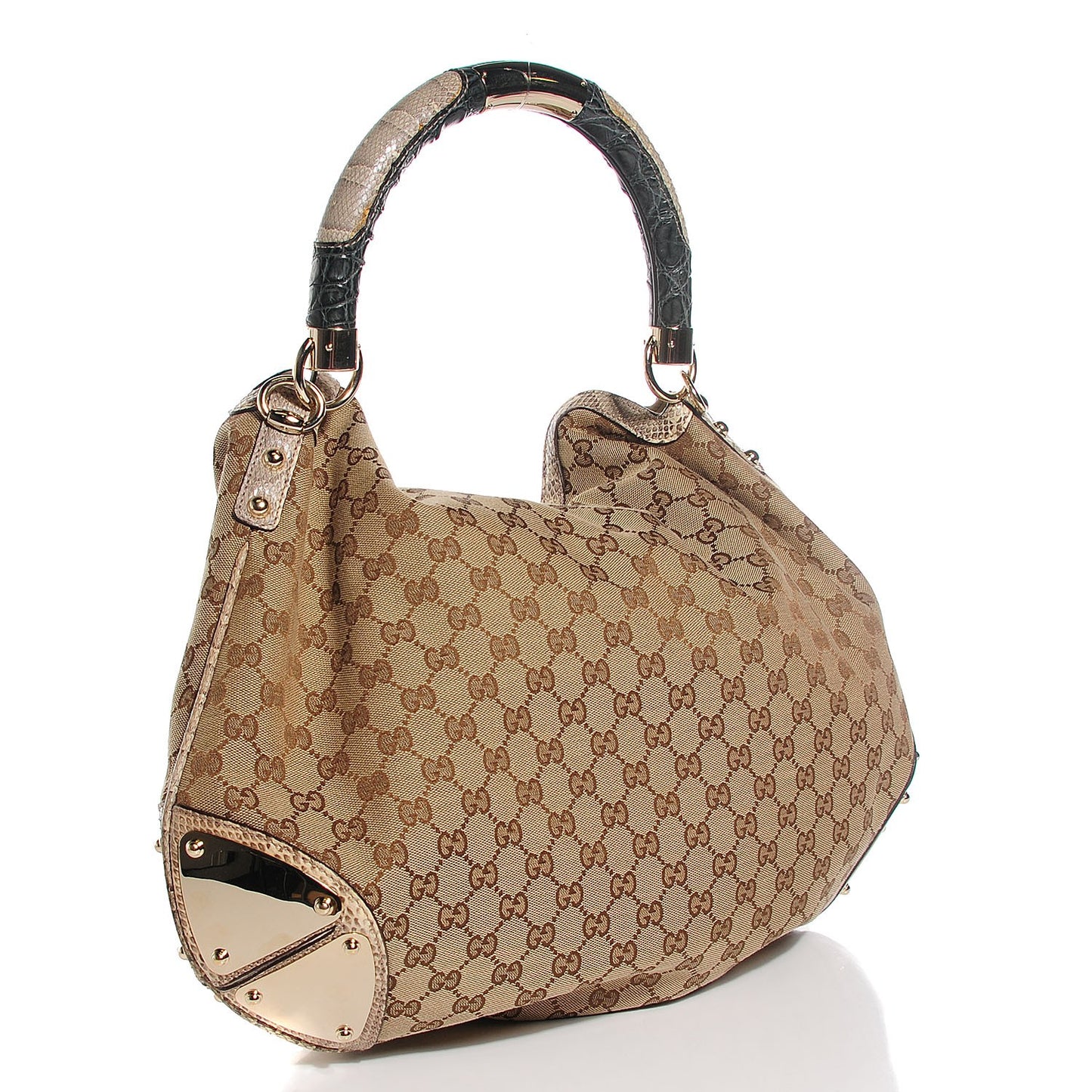 Monogram Large Crest Patchwork Embroidered Indy Top Handle Bag