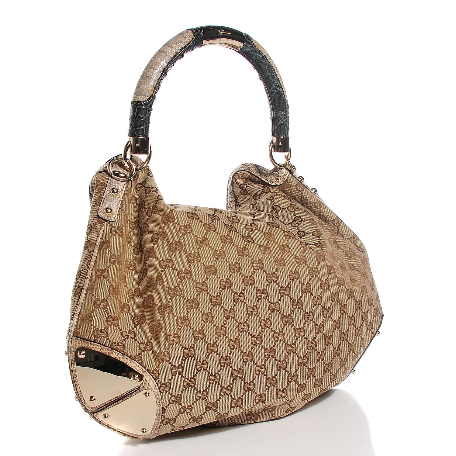 Gucci Monogram Large Crest Patchwork Embroidered Indy Top Handle Bag 3 of 7