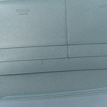 Prada Tessuto Nylon Continental Flap Wallet Turchese 12 of 14