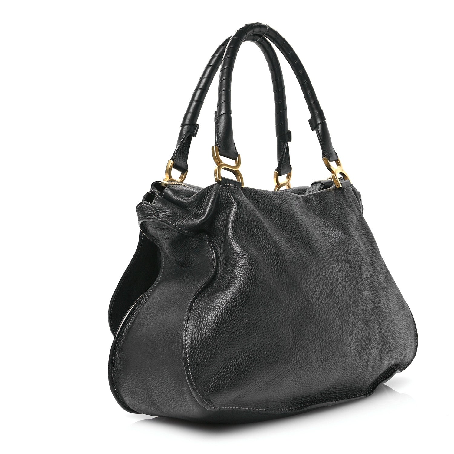 Chloe Calfskin Large Marcie Satchel Black 3 of 10