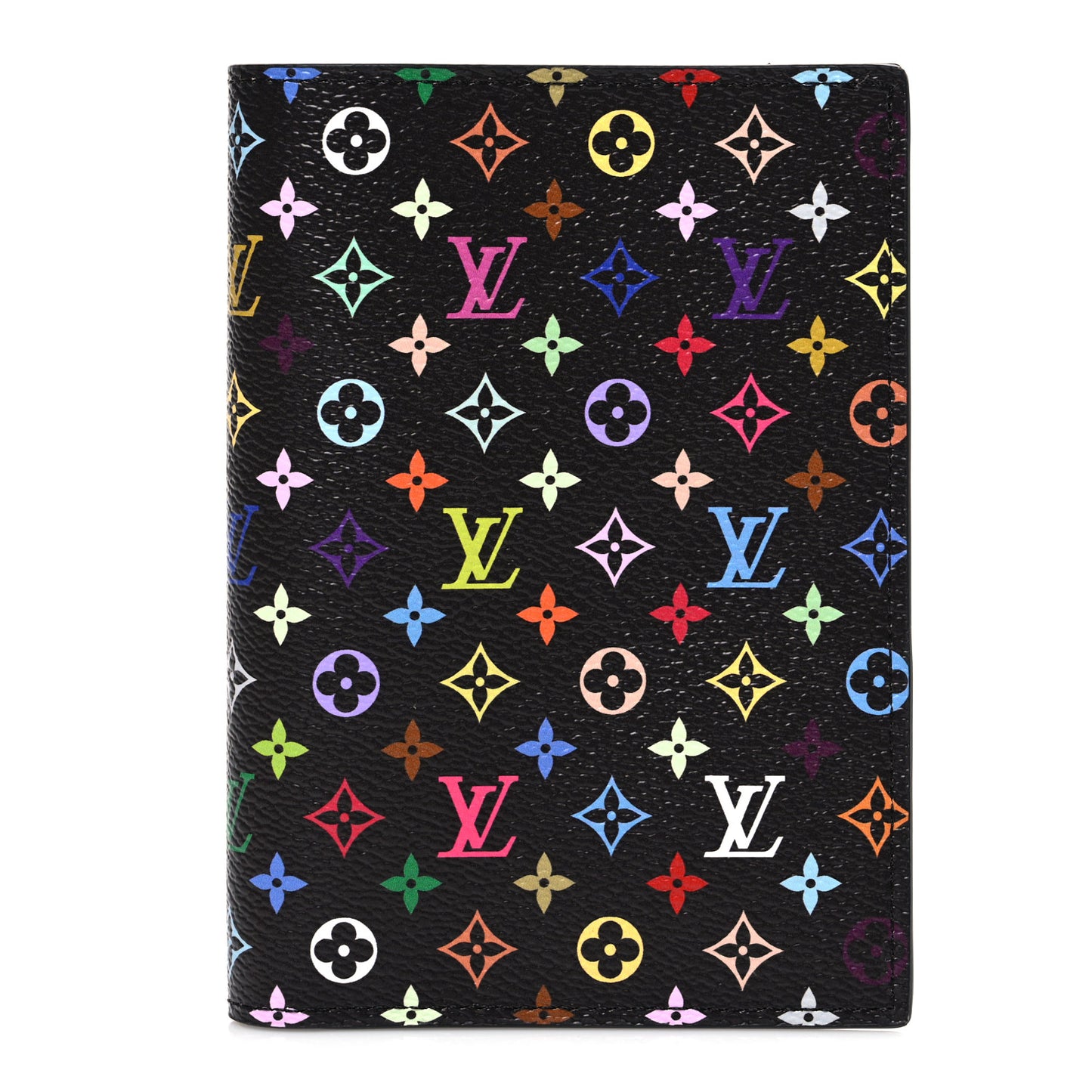 LV X TM Monogram Multicolor Passport Cover Black