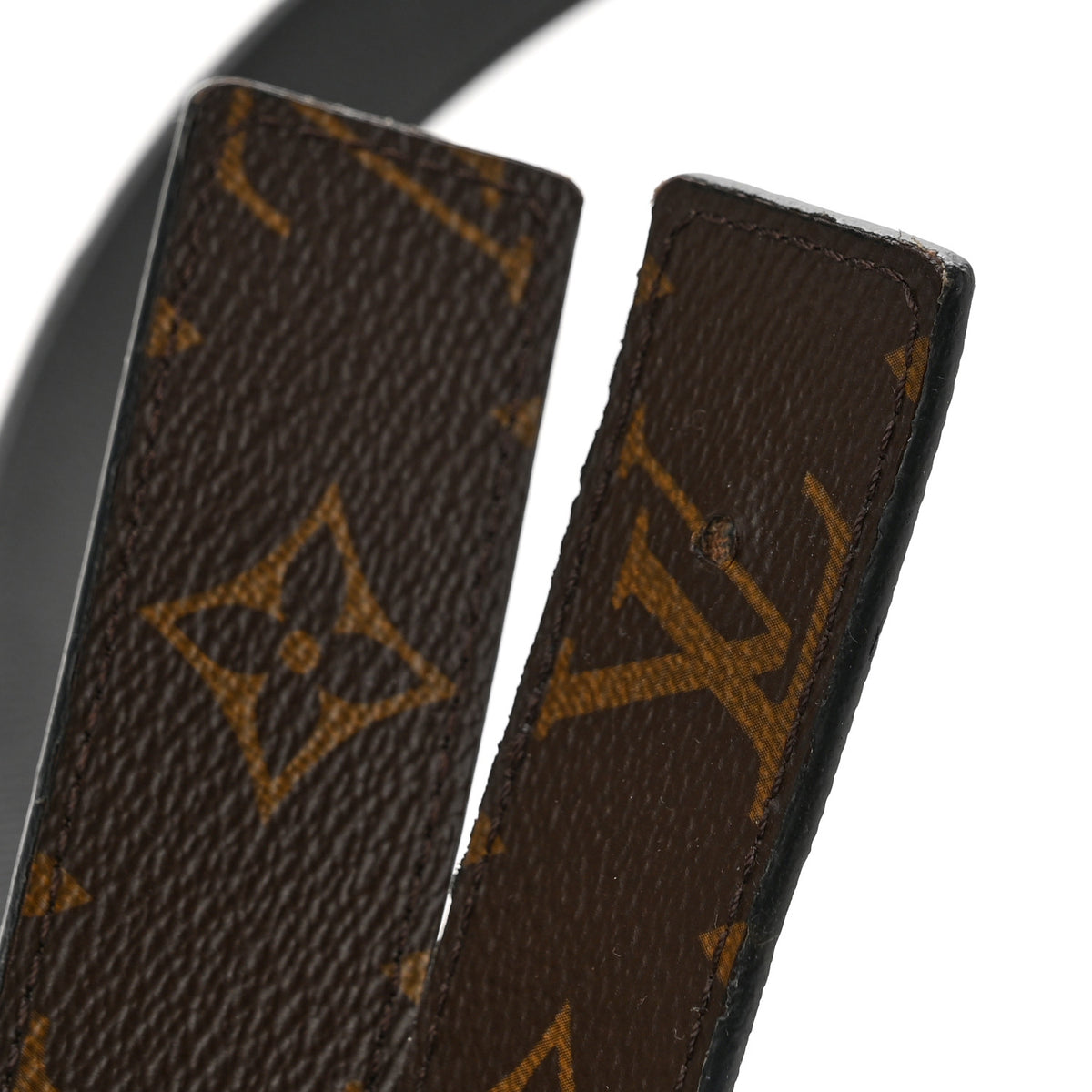 Calfskin Monogram 30mm LV Initiales Reversible Belt 90 36 Black