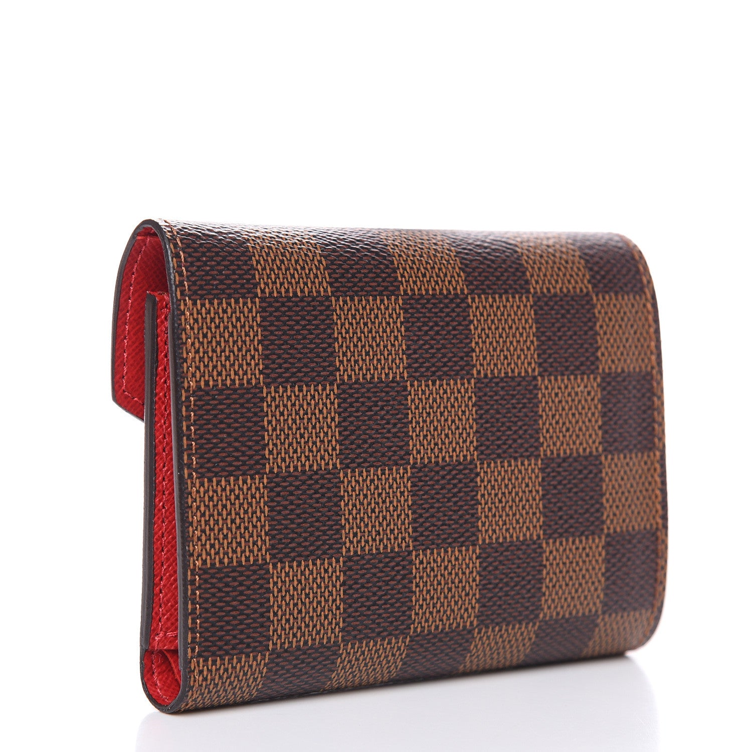 Louis Vuitton Damier Ebene Victorine Wallet Red 3 of 7