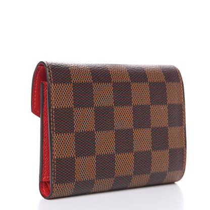 Louis Vuitton Damier Ebene Victorine Wallet Red 3 of 7
