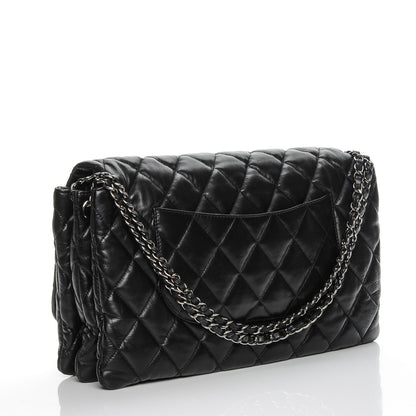 Chanel Lambskin Quilted Large 3 Flap Black 3 of 8