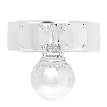 Tiffany Sterling Silver HardWear Ball Dangle Ring 52 6 1 of 4