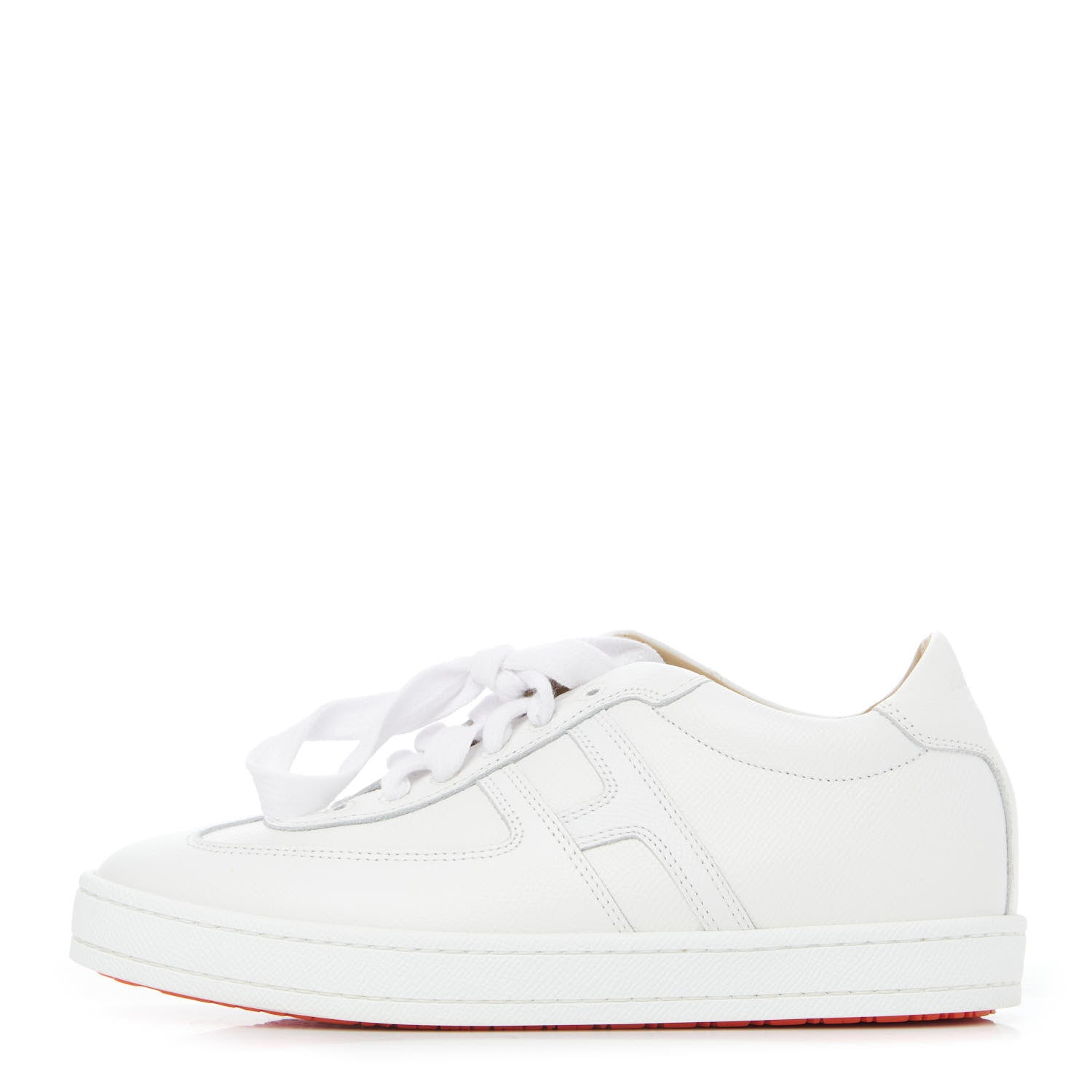 Hermes Epsom Womens Boomerang Sneakers 37.5 White 1 of 13