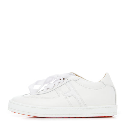 Hermes Epsom Womens Boomerang Sneakers 37.5 White 1 of 13