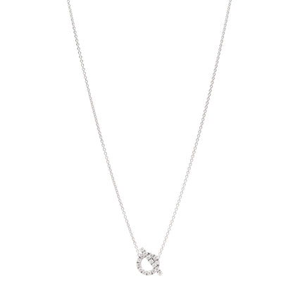 Hermes 18K White Gold Diamond Finesse Pendant Necklace 1 of 6
