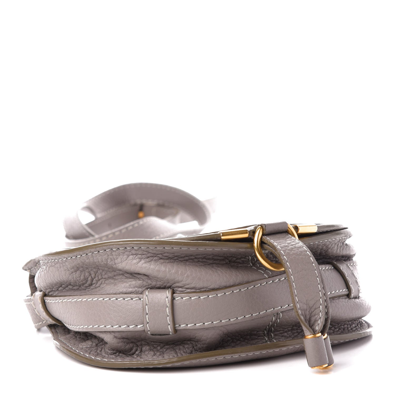 Chloe Calfskin Mini Marcie Round Crossbody Bag Cashmere Grey 4 of 11