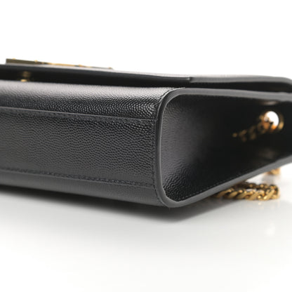 Saint Laurent Grain De Poudre Medium Classic Monogram Kate Satchel Black 10 of 11
