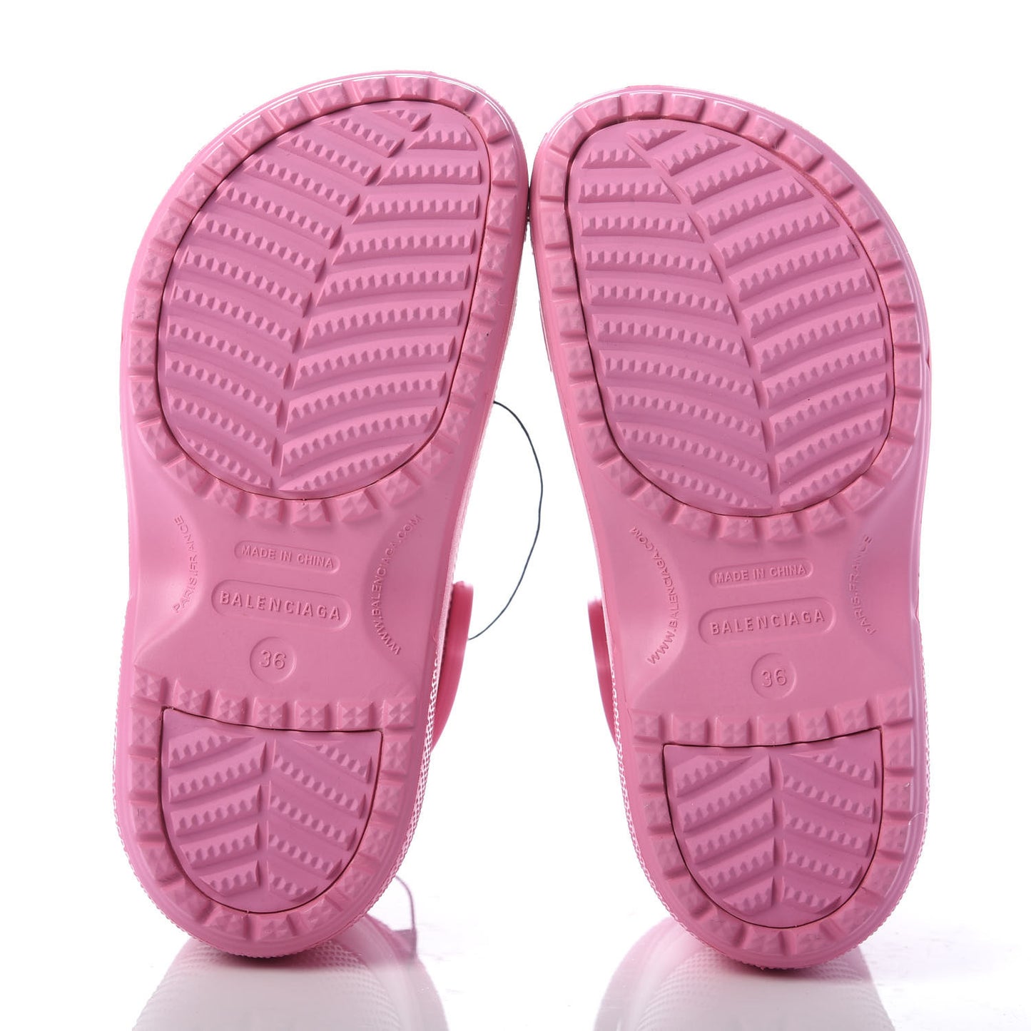 X CROCS Rubber Textured Womens Platform Sandals 36 Rose Bonbon