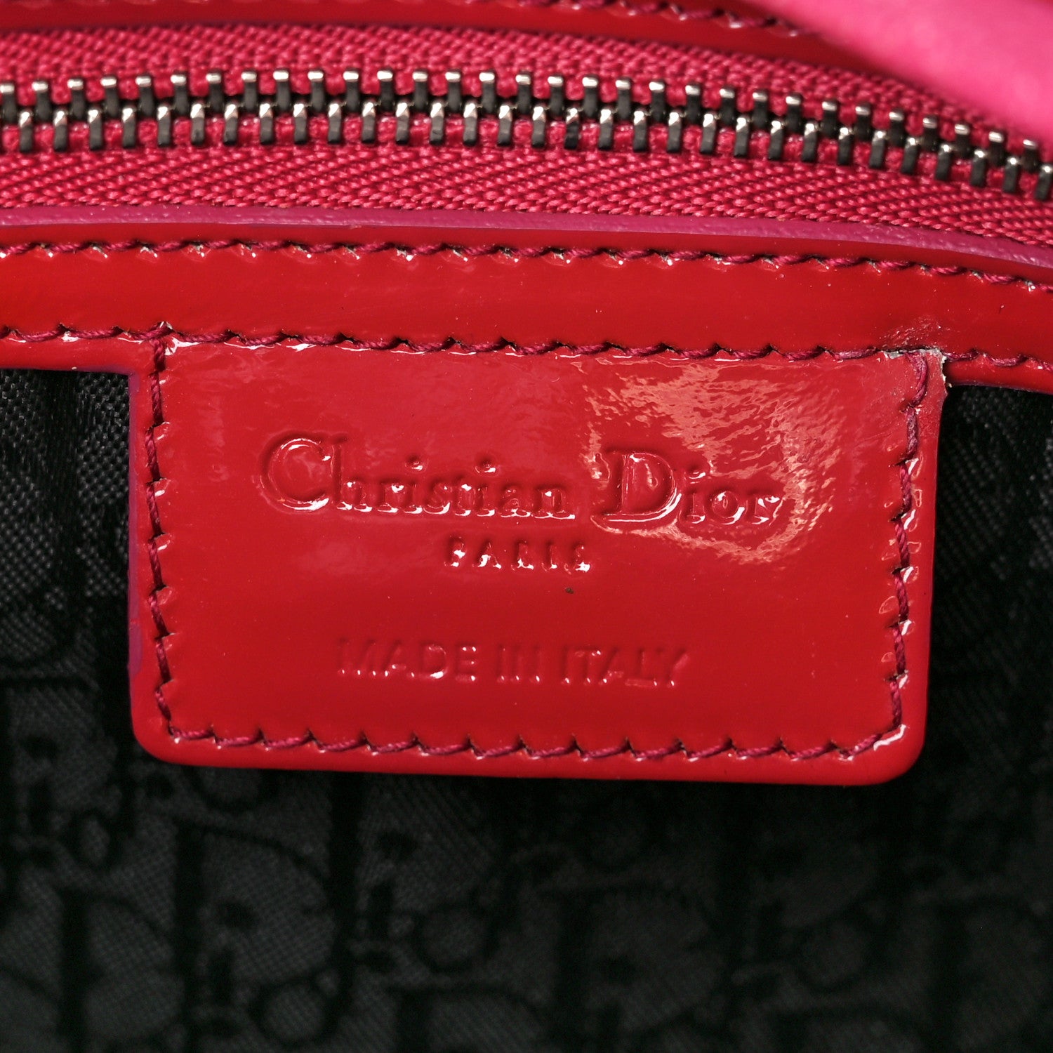 Christian Dior Patent Cannage Large Lady Dior Red 7 of 11