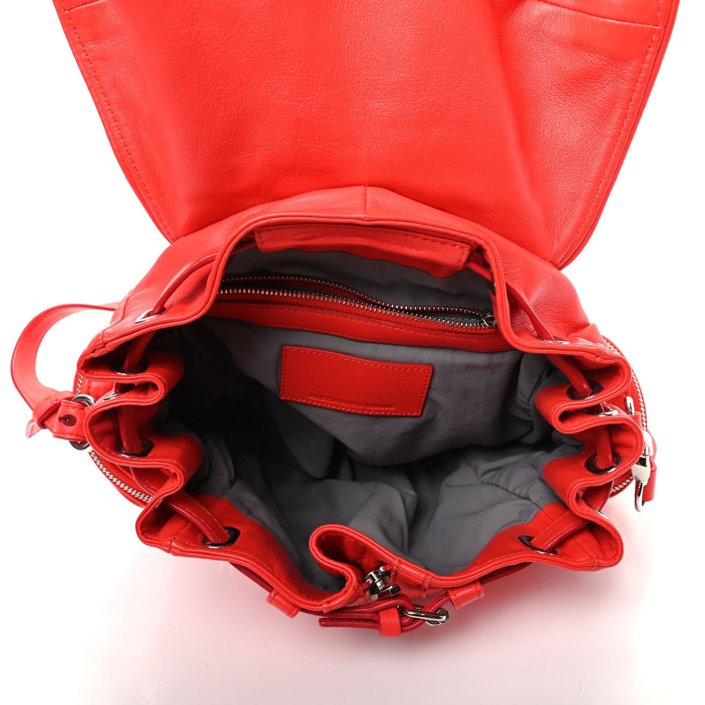 Lambskin Marti Convertible Backpack Cola Rhodium Hardware