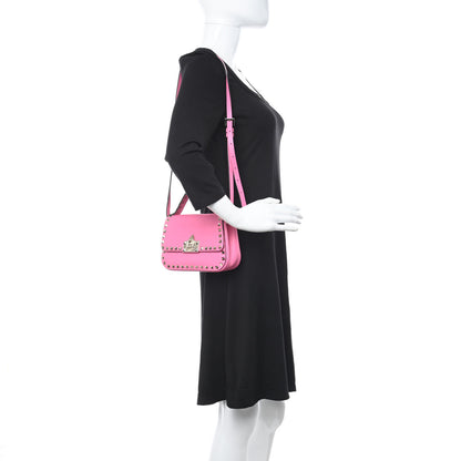 Valentino Garavani Grained Calfskin Small Rockstud Top Handle Bag Feminine Pink 2 of 9