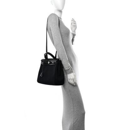 Hermes Military Toile Vache Hunter Herbag Zip Retourne 31 PM Black 2 of 13