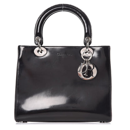 Christian Dior Patent Medium Lady Dior Black 1 of 18