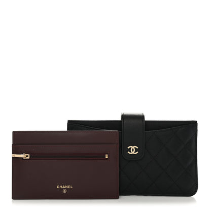 Chanel Caviar Quilted Classic Strap Pouch Black 3 of 10