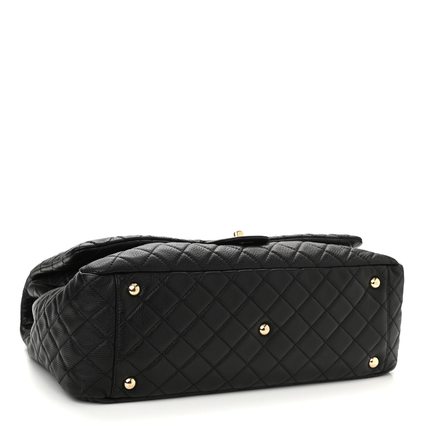 Chanel Calfskin Quilted XXL Travel Flap Bag Black 4 of 9