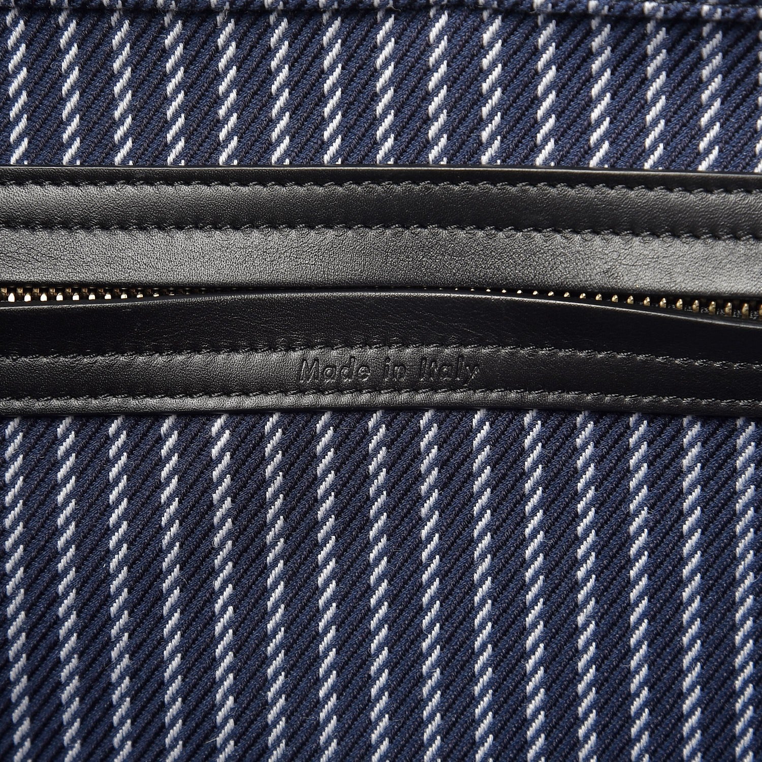 Celine Cotton Canvas Striped Medium Phantom Luggage Navy White 7 of 9