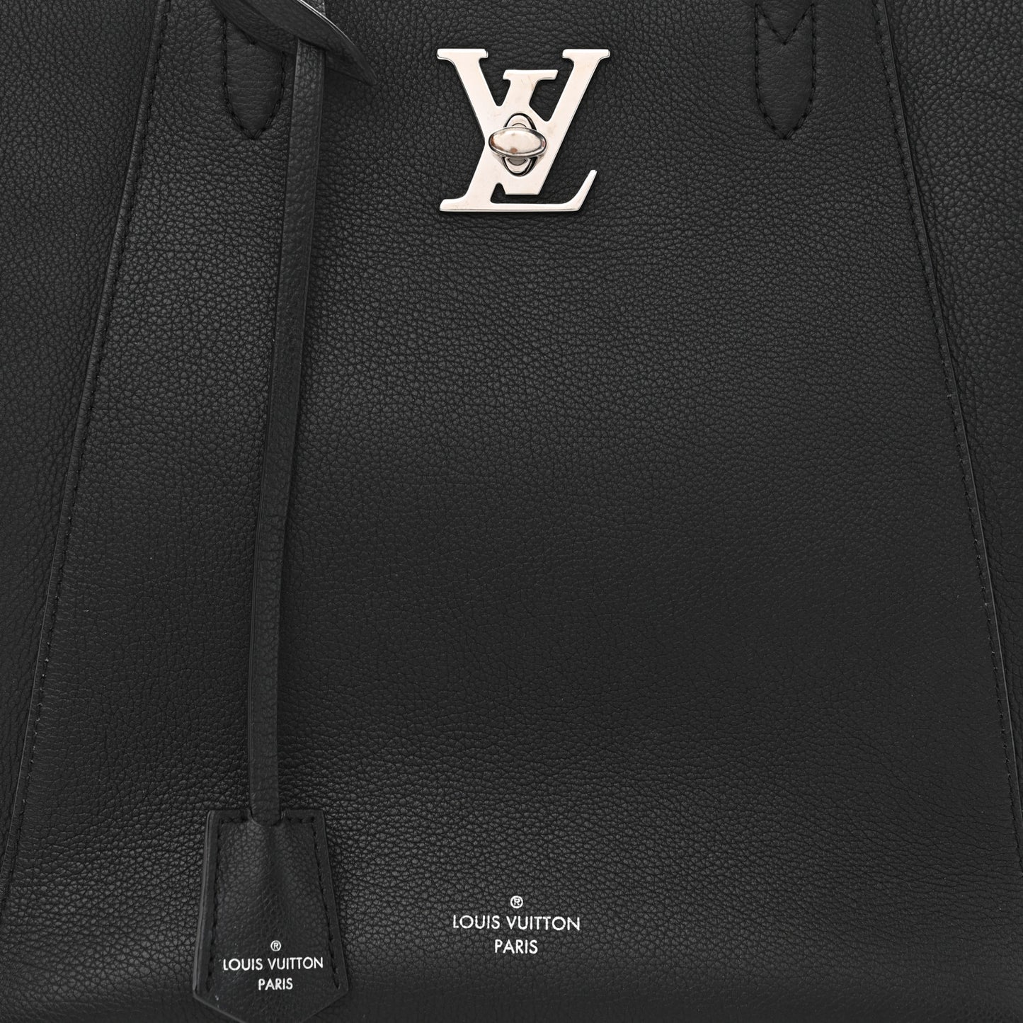 Calfskin Lockme Cabas Black
