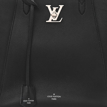 Louis Vuitton Calfskin Lockme Cabas Black 8 of 19